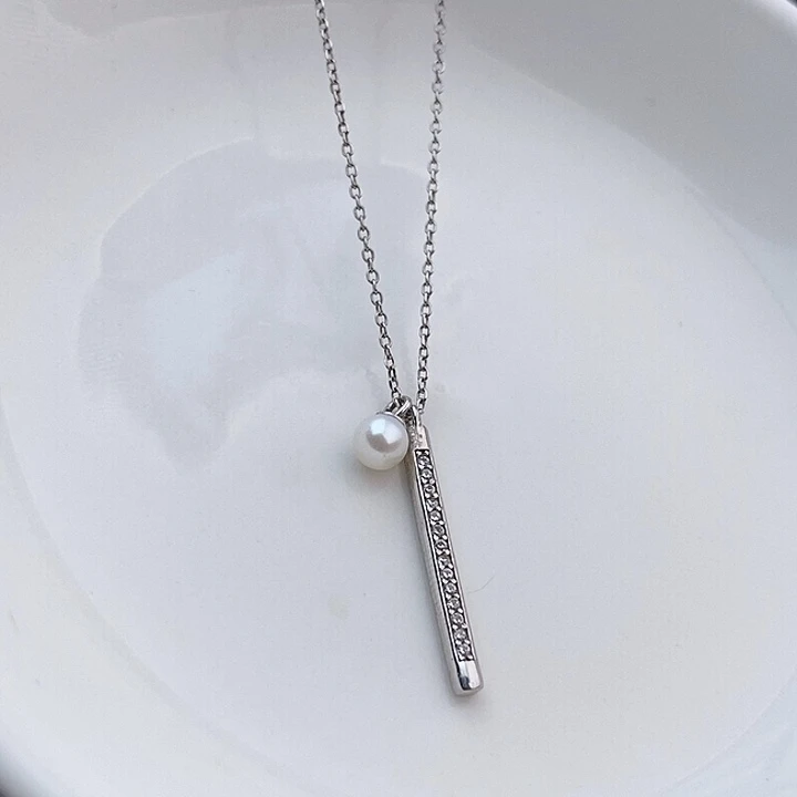 套链银S925镶嵌淡水珍珠