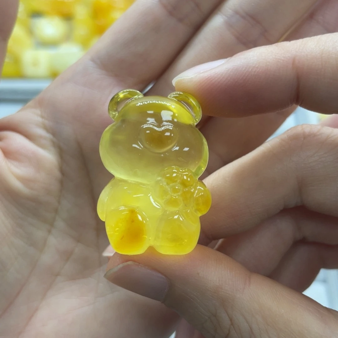 未镶嵌琥珀裸石天然琥珀蜜蜡熊7.7克