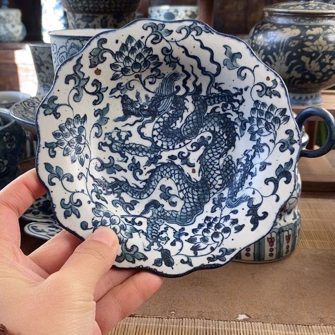 陶手工手绘青花高温陶瓷