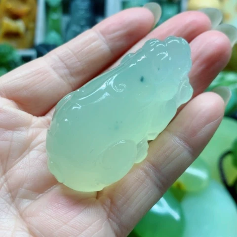 蛇纹石玉未镶嵌手把件