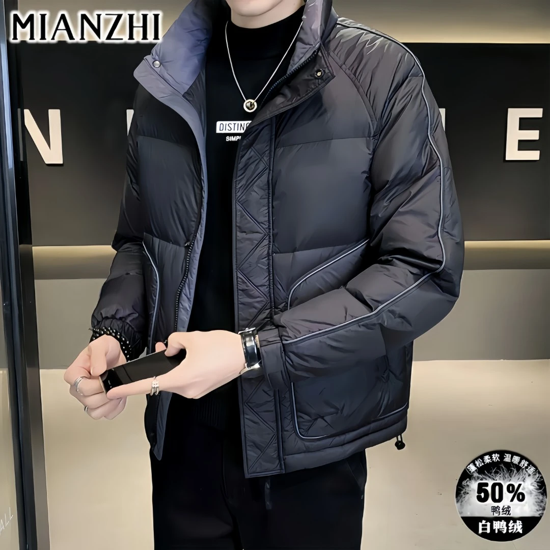 【当季热销】棉致冬季男士防寒服加厚短款上衣保暖立领青年冬装外套