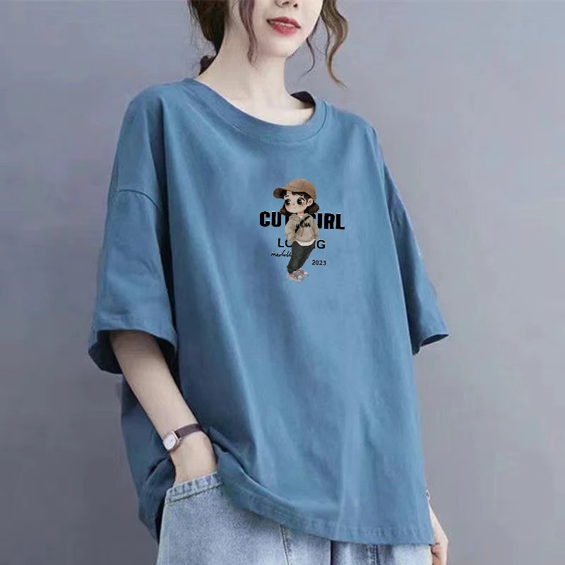 200斤大码夏季纯棉大码女士宽松日常休闲遮肉上衣百搭显瘦T恤短袖