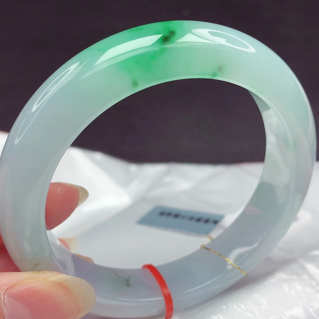 翡翠未镶嵌手镯5859圈862