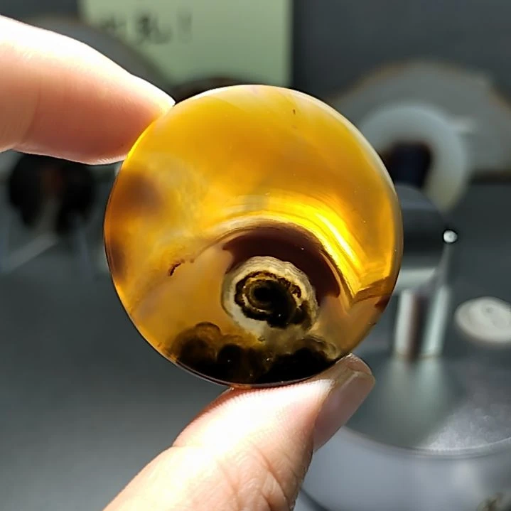 玛瑙/玉髓未镶嵌吊坠挂牌天眼