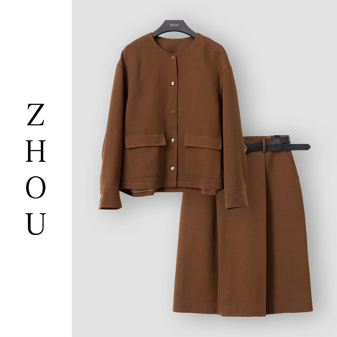 （周哥甄选）咖色套装-31109