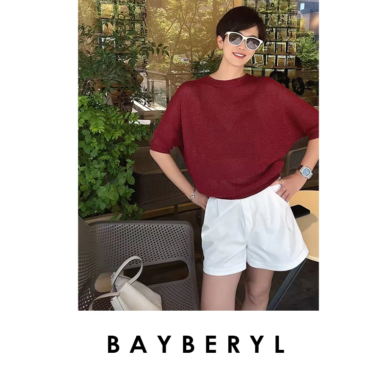 BAYBERYL老贝万金油*百搭纯色休闲显瘦春夏短裤XXK4A2202