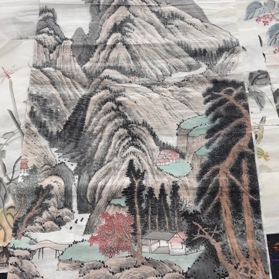 国画四尺山水作品婉