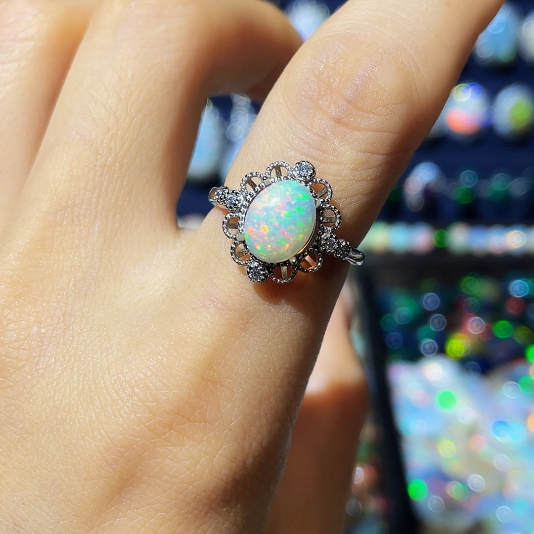 欧泊银S925镶嵌戒指