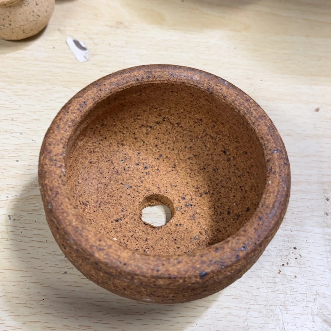 泥塑古镇炻陶花盆