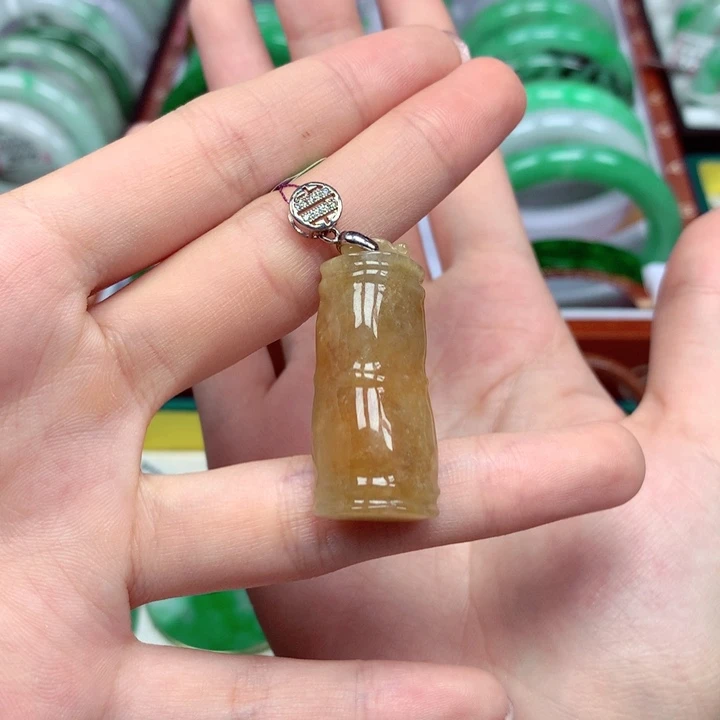 颈饰银S925镶嵌翡翠翡翠