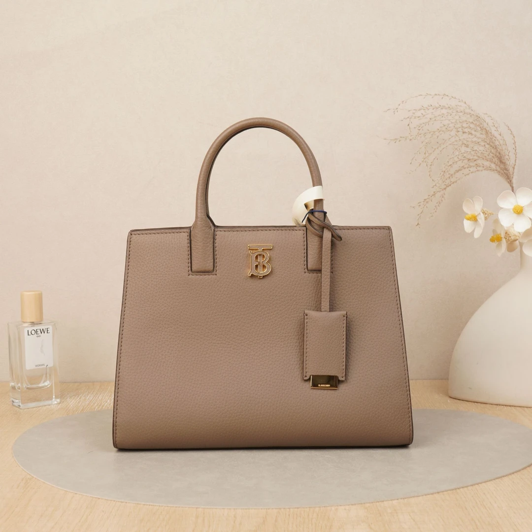 95新 BURBERRY/博柏利  博柏利frances手提包mini灰色/ DS041248