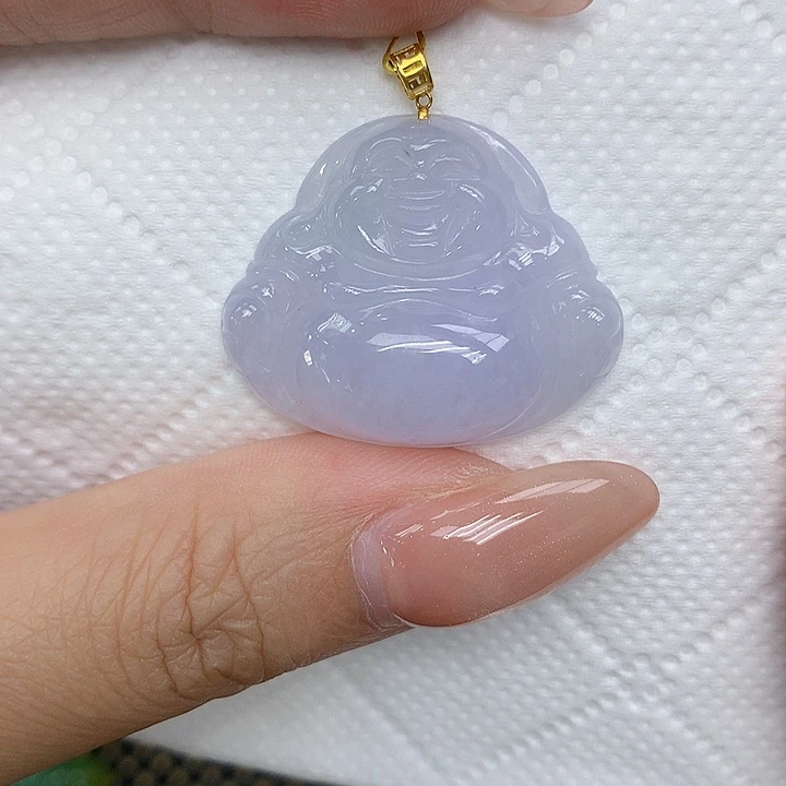 颈饰18K金镶嵌翡翠