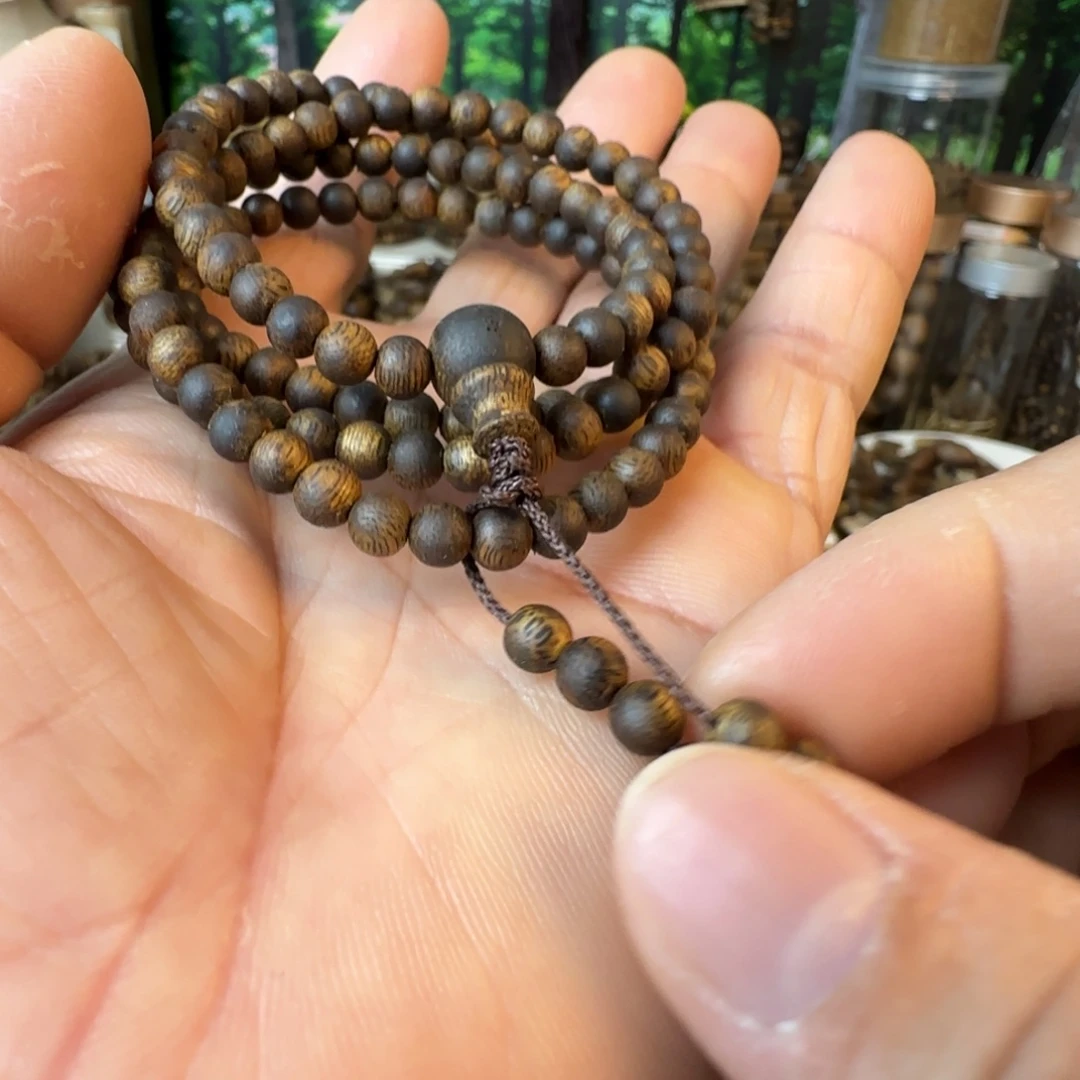 手串沉香红棋沉水浮05圆珠多圈发一