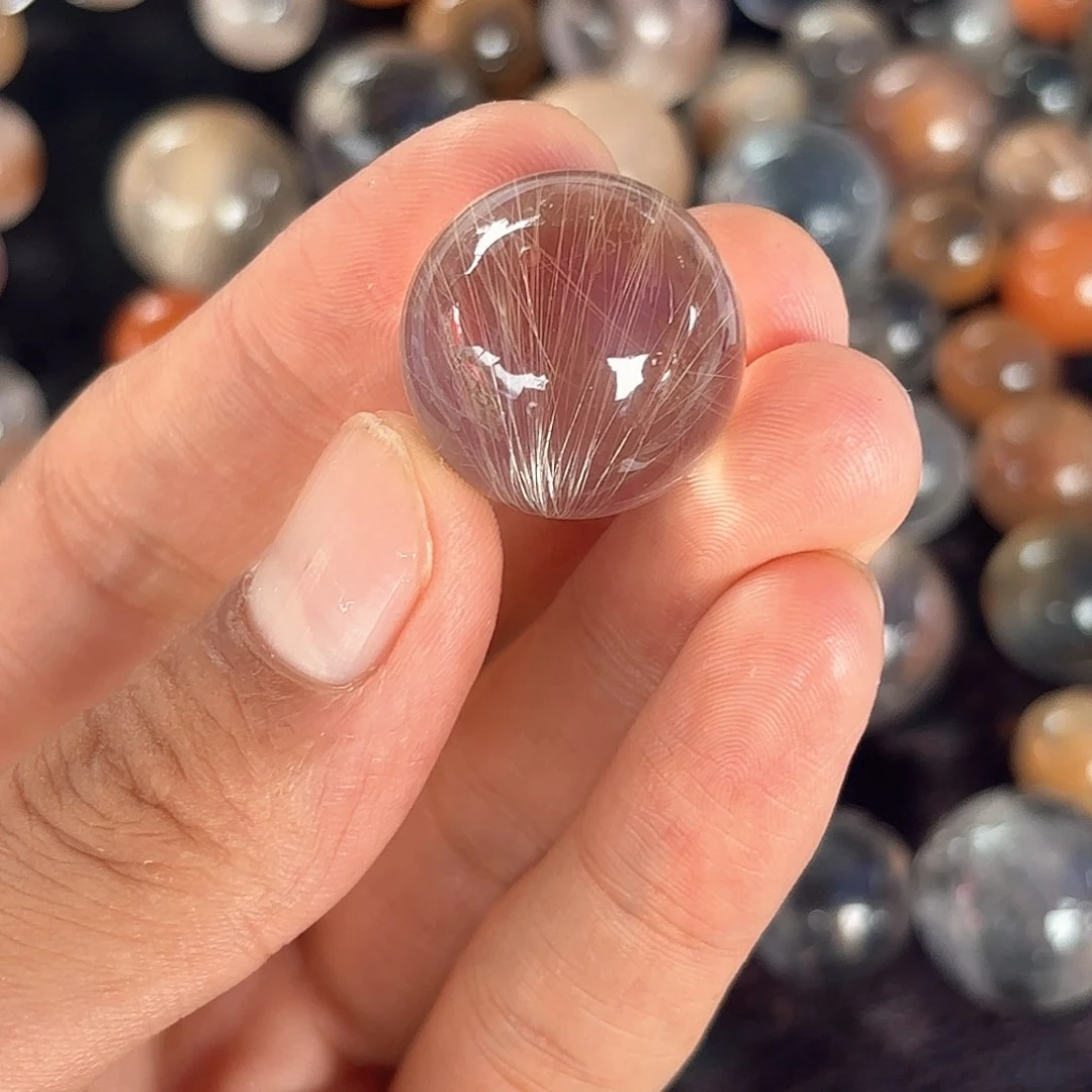 水晶珠宝半成品未镶嵌㐓*定制通孔不退不换