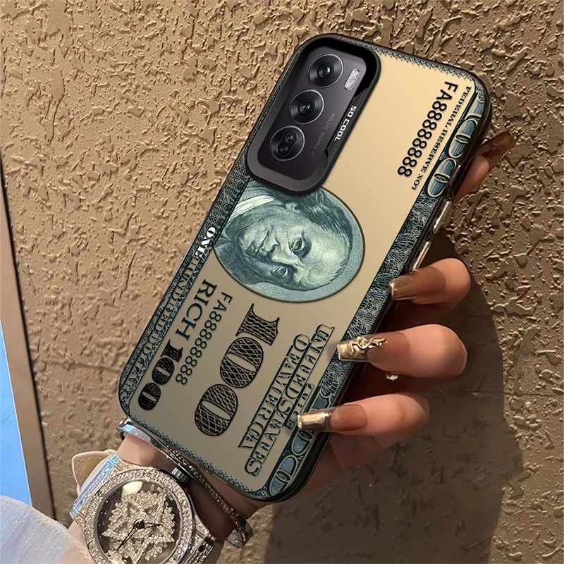 适用于【OPPO】Reno12Pro美金钞票个性创意新款防摔手机壳