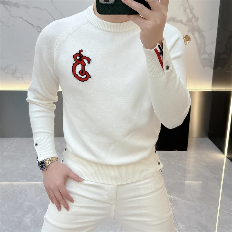 男士针织毛衣2025秋冬季新款高品质轻奢时尚修身百搭针织打底衫