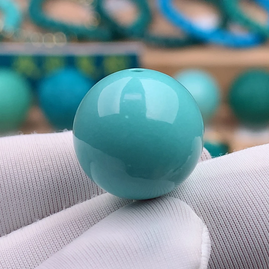 未镶嵌绿松石珠宝奇石15.5mm