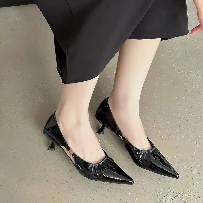 25308 新款法式气质百搭细跟单鞋