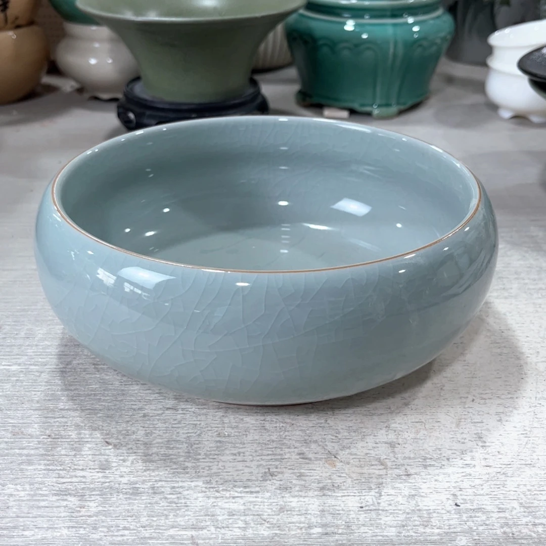 口径 18*7.5厘米陶瓷绿植多肉微瑕无孔花盆