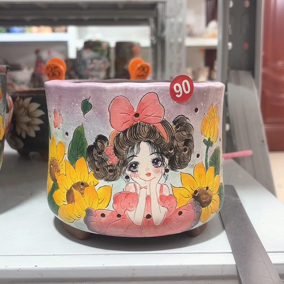 紫砂花盆手工花盆默认微瑕13/12微瑕