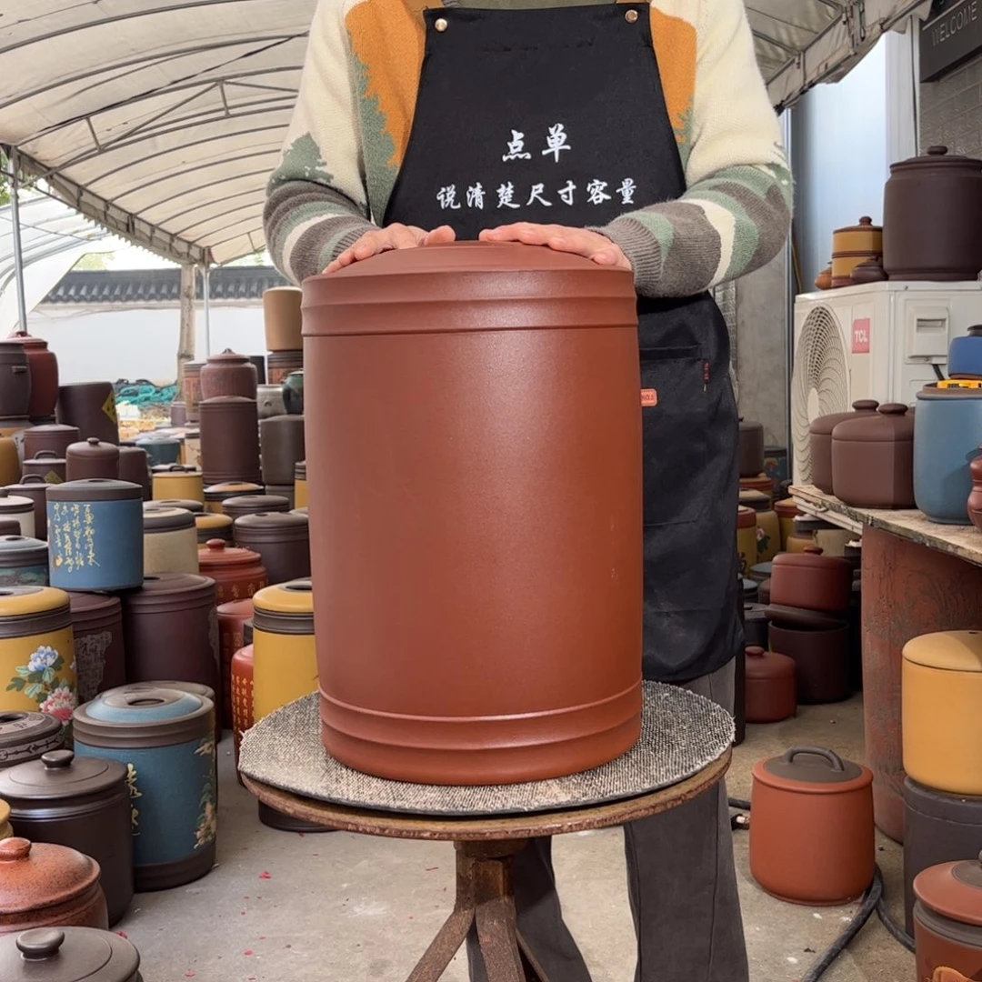 紫砂茶叶罐23 饼茶叶罐