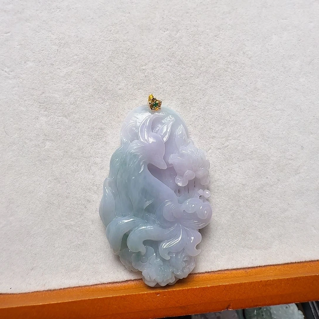 锦***紫翡翠未镶嵌吊坠(赠链)