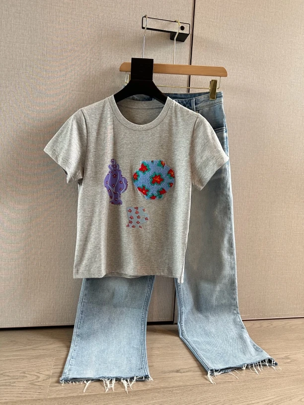 KKER STUDIO “趣味造型”手工刺绣印花tee