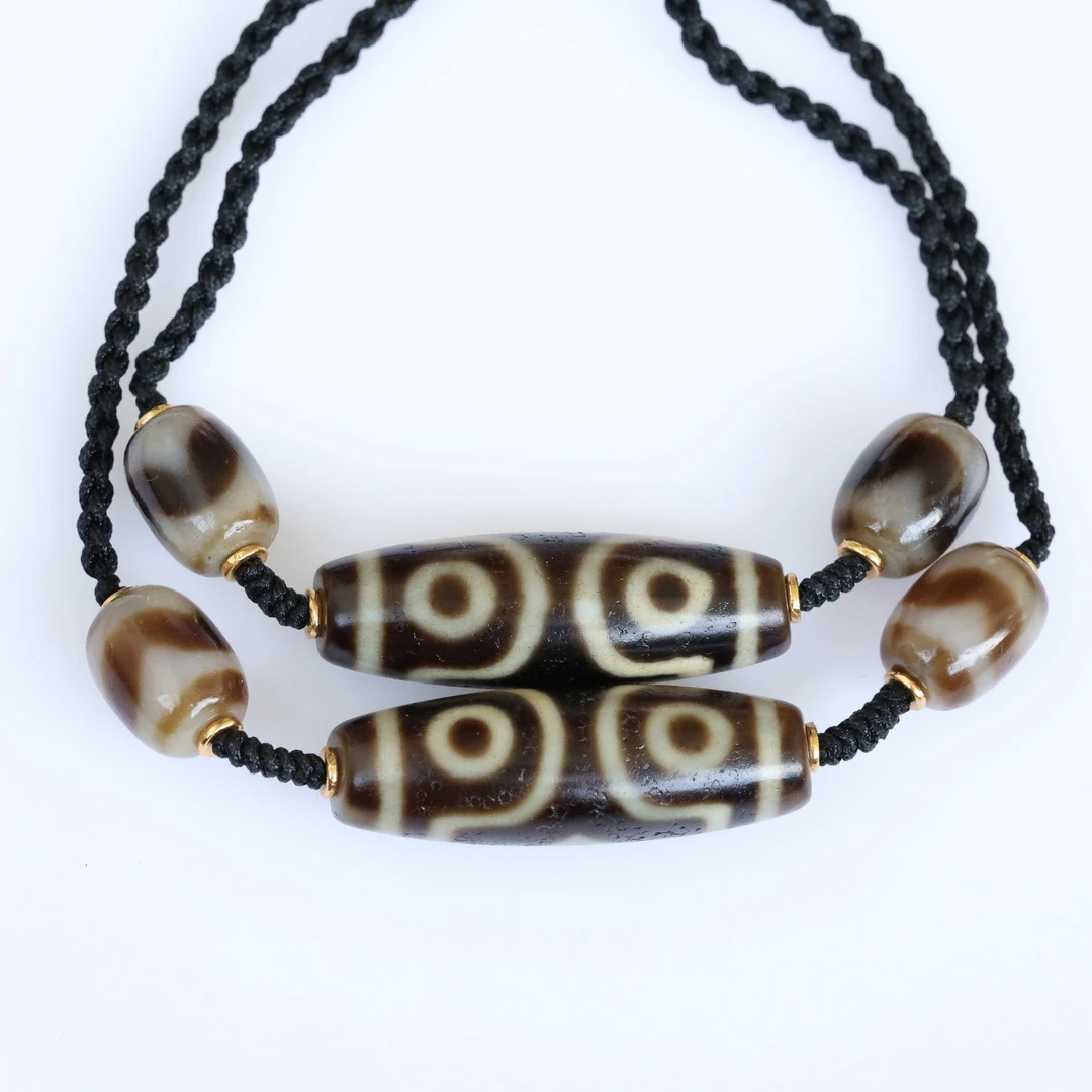 宝盖三眼天珠玛瑙项链（单条）多样性发其一