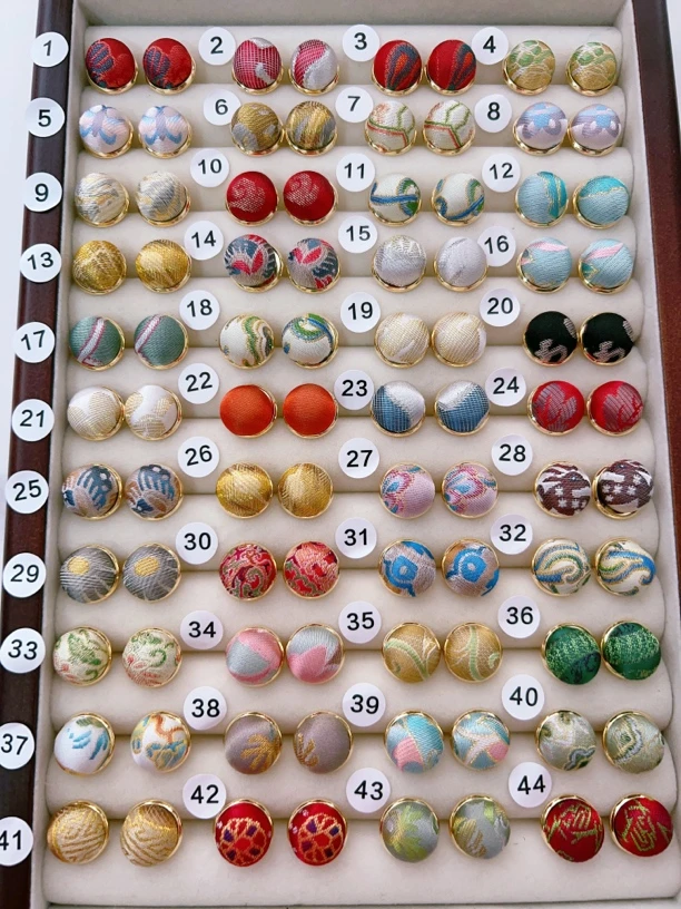 新中式宋锦发饰耳饰（直播间链接）