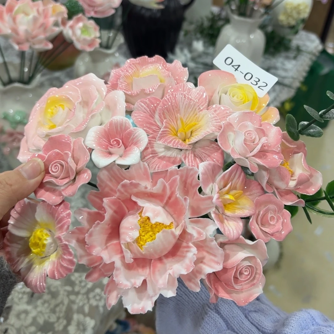 432 陶瓷花拍满20元发货，爱退款拉黑