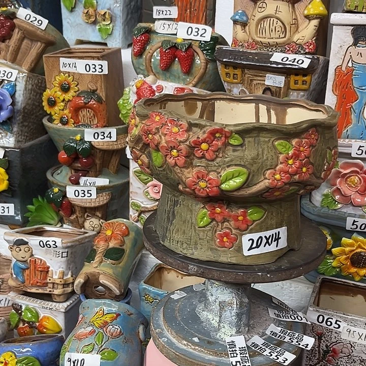 粗陶材质多肉花盆