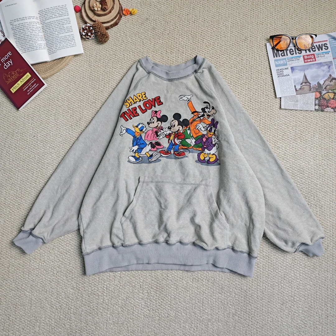 2025早春新款休闲时尚百搭卡通印花打底长袖T恤9135