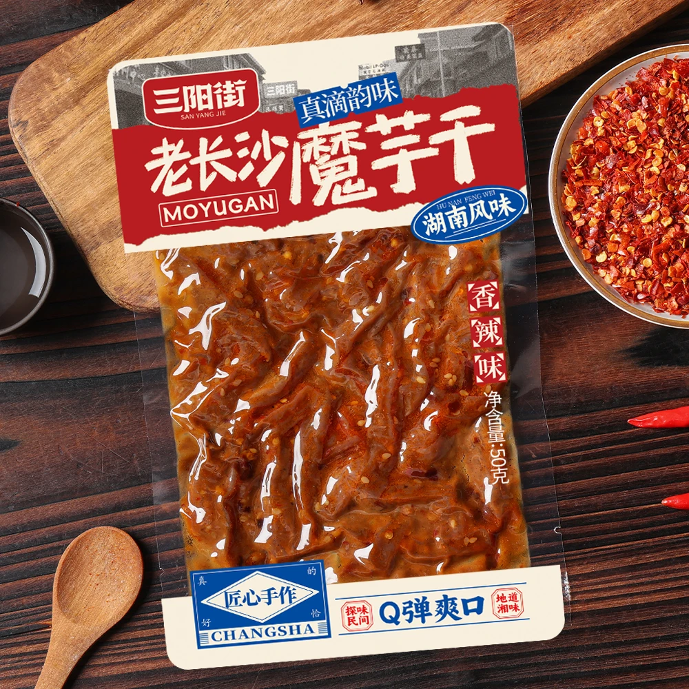 【4大包】三阳街老长沙魔芋干追剧解馋魔芋爽麻辣即食休闲零食小吃