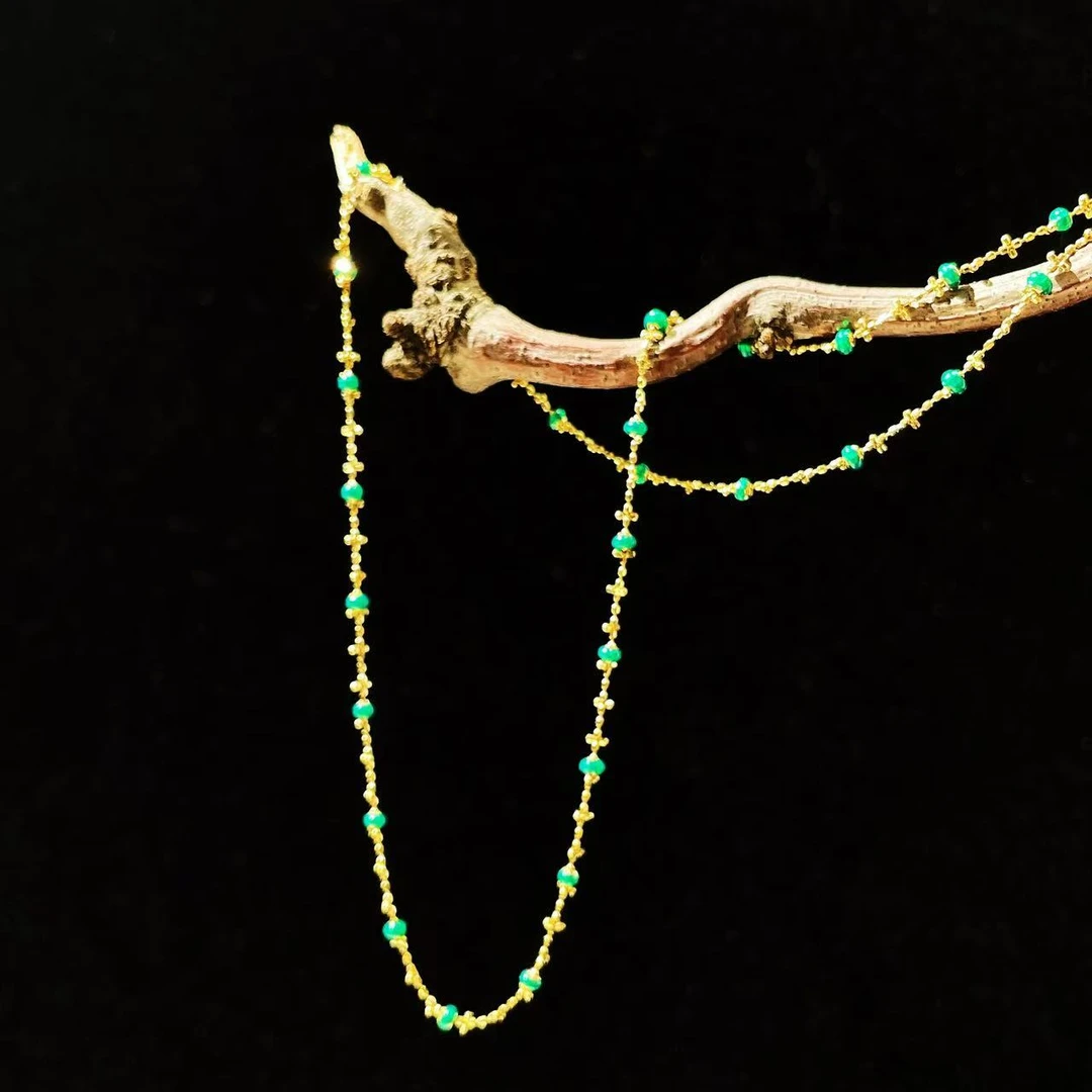 【云上雅岚】锁沧澜丨C88075-18k珐琅仙女项链-多样性发一件