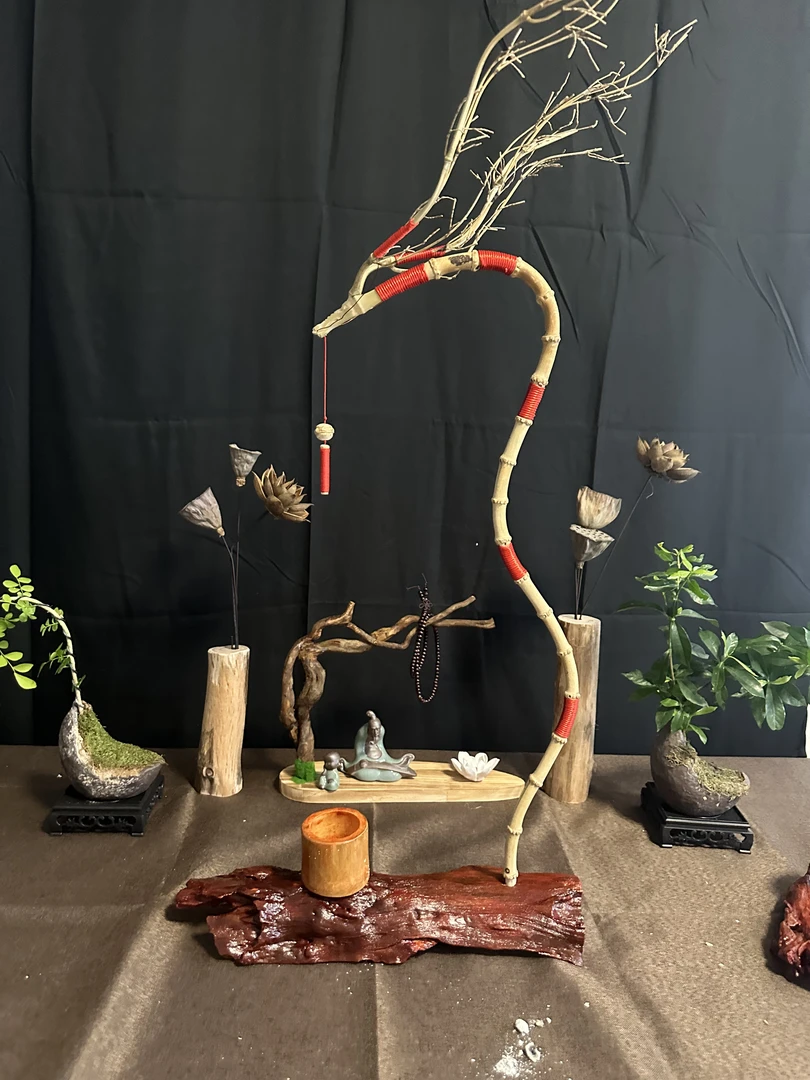 【雕刻竹根款】龙挂香纯手工天然竹制龙形倒流香架家用龙头挂香架竹