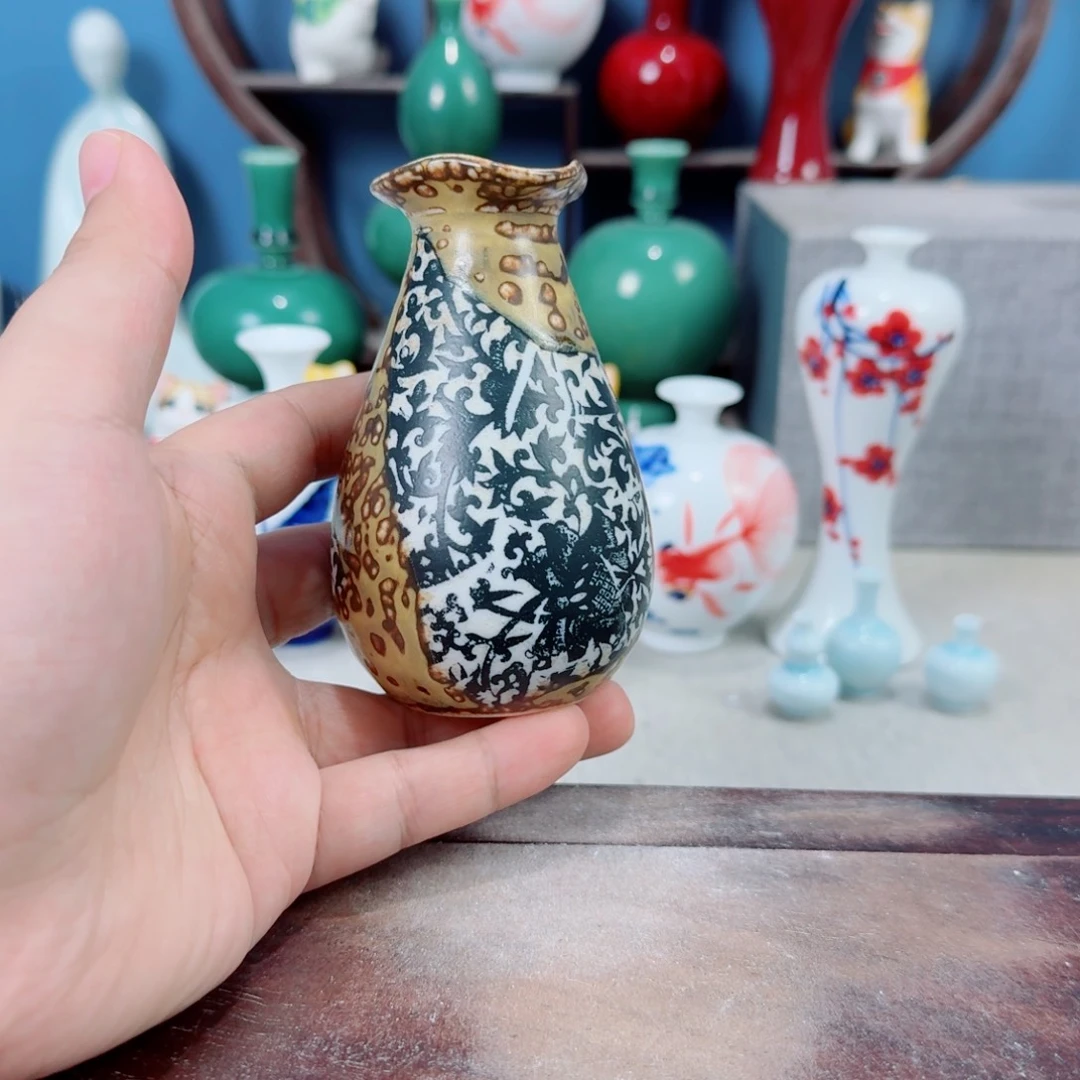 陶瓷手工小花器摆件