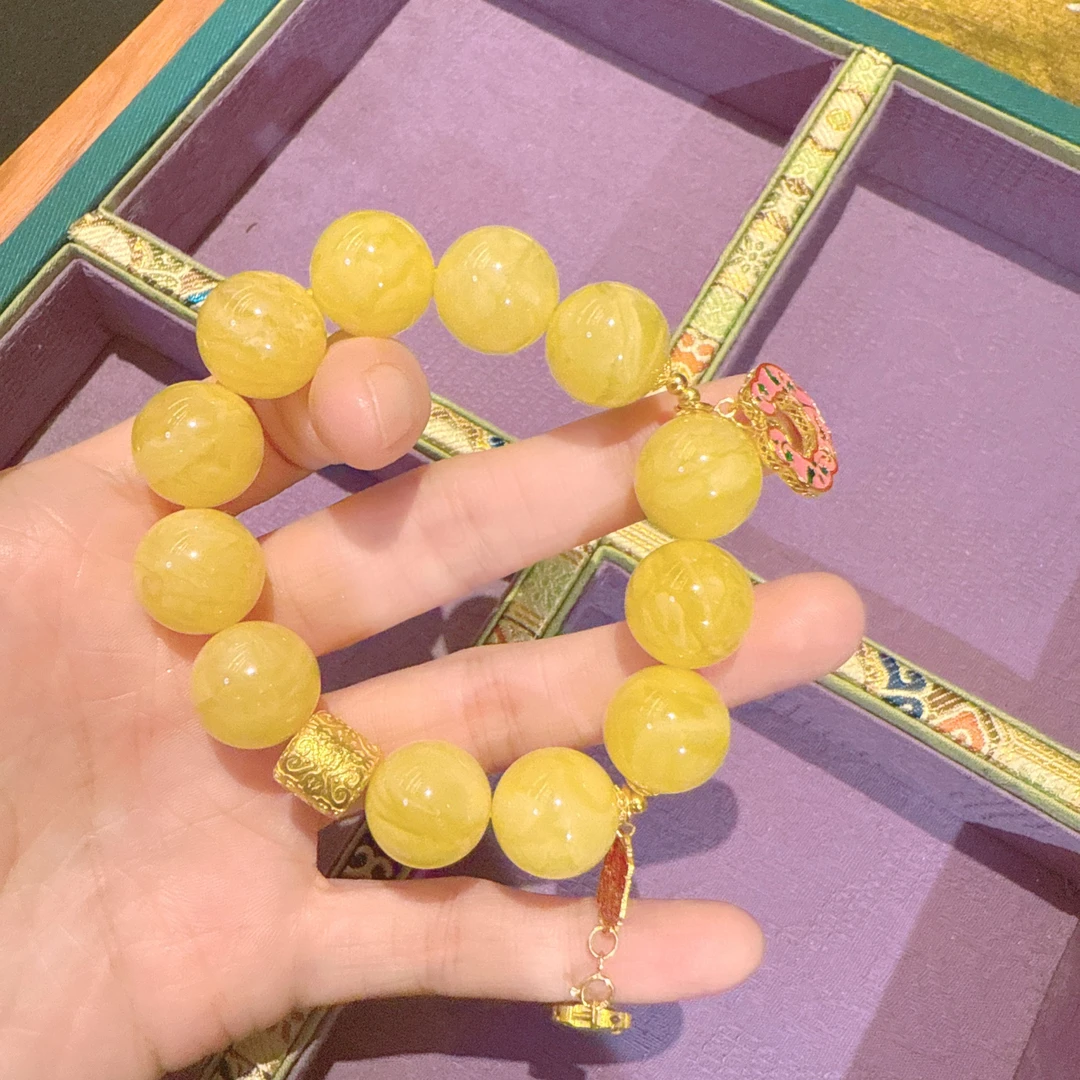 B57蜜蜡未镶嵌手串25216