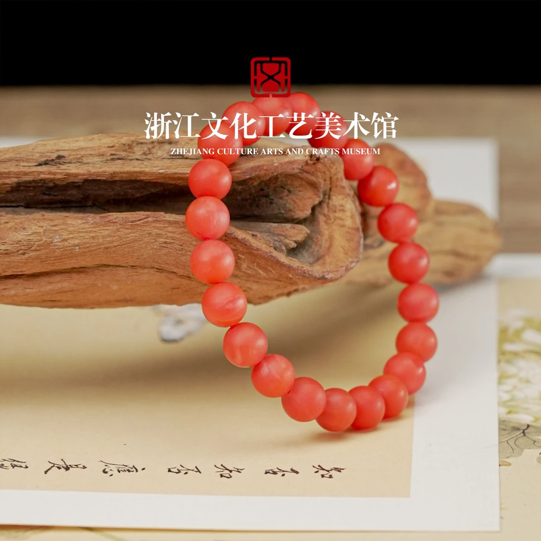 8MM保山南红手串A级（柿子红）