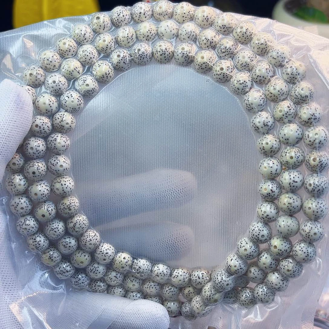 手串星月菩提卡10圆珠原白
