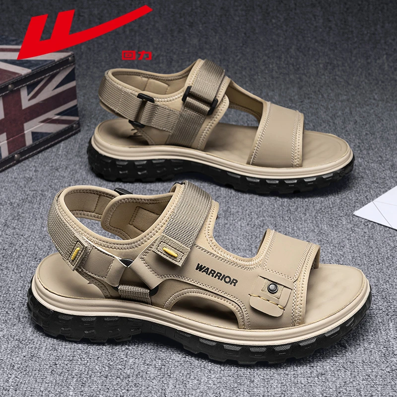 回力男士夏季时尚户外沙滩凉鞋涉水速干防臭防滑露趾简约百搭男鞋