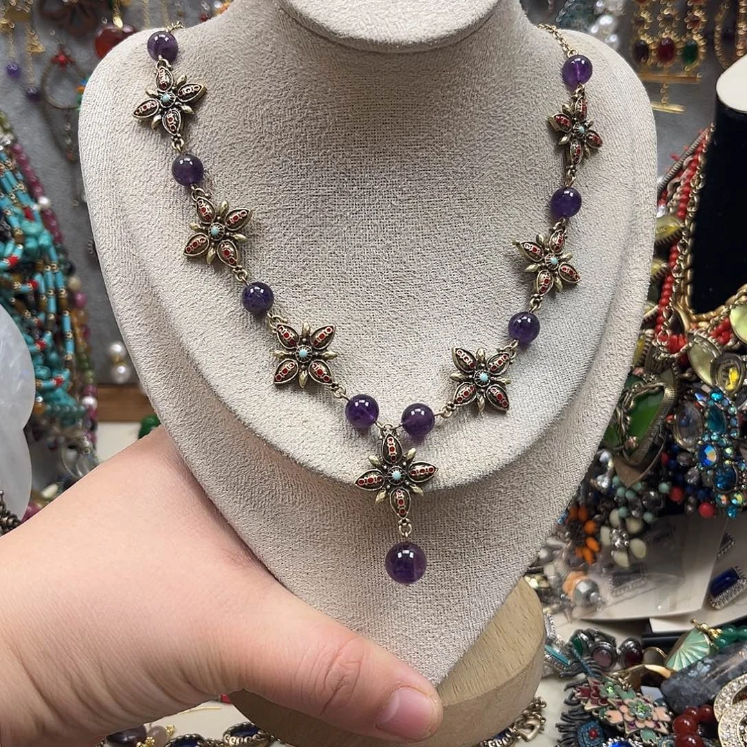 锌合金锌合金复古金项链