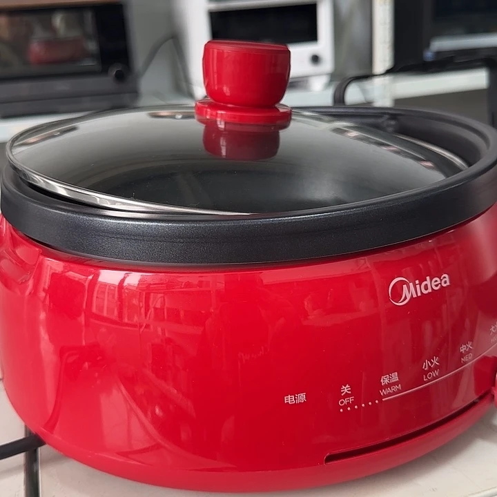 合金铜红色电火锅