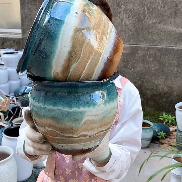 紫砂花盆正品口20高18