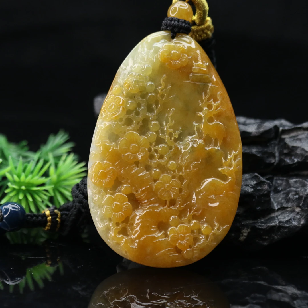 FC26天然缅甸翡翠A货黄翡鹿牌/200230/保利厦门拍卖