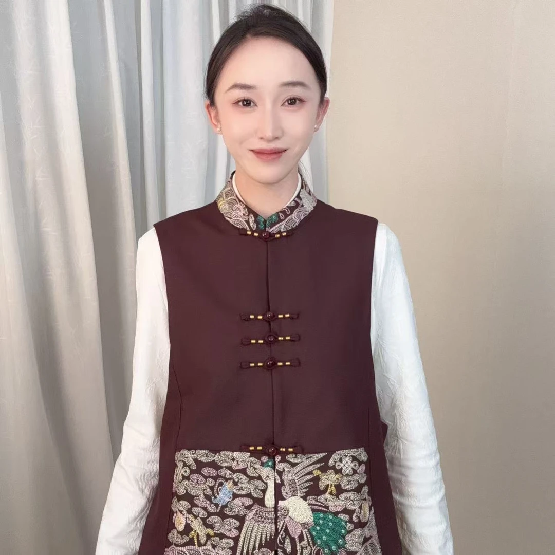 【霓裳】2024新中式国风刺绣马甲MJM-008