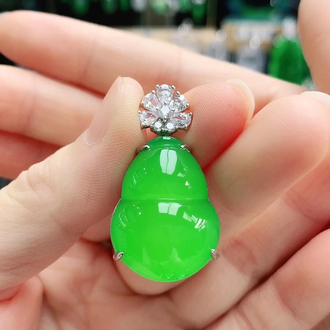 玛瑙/玉髓吊坠银S925镶嵌