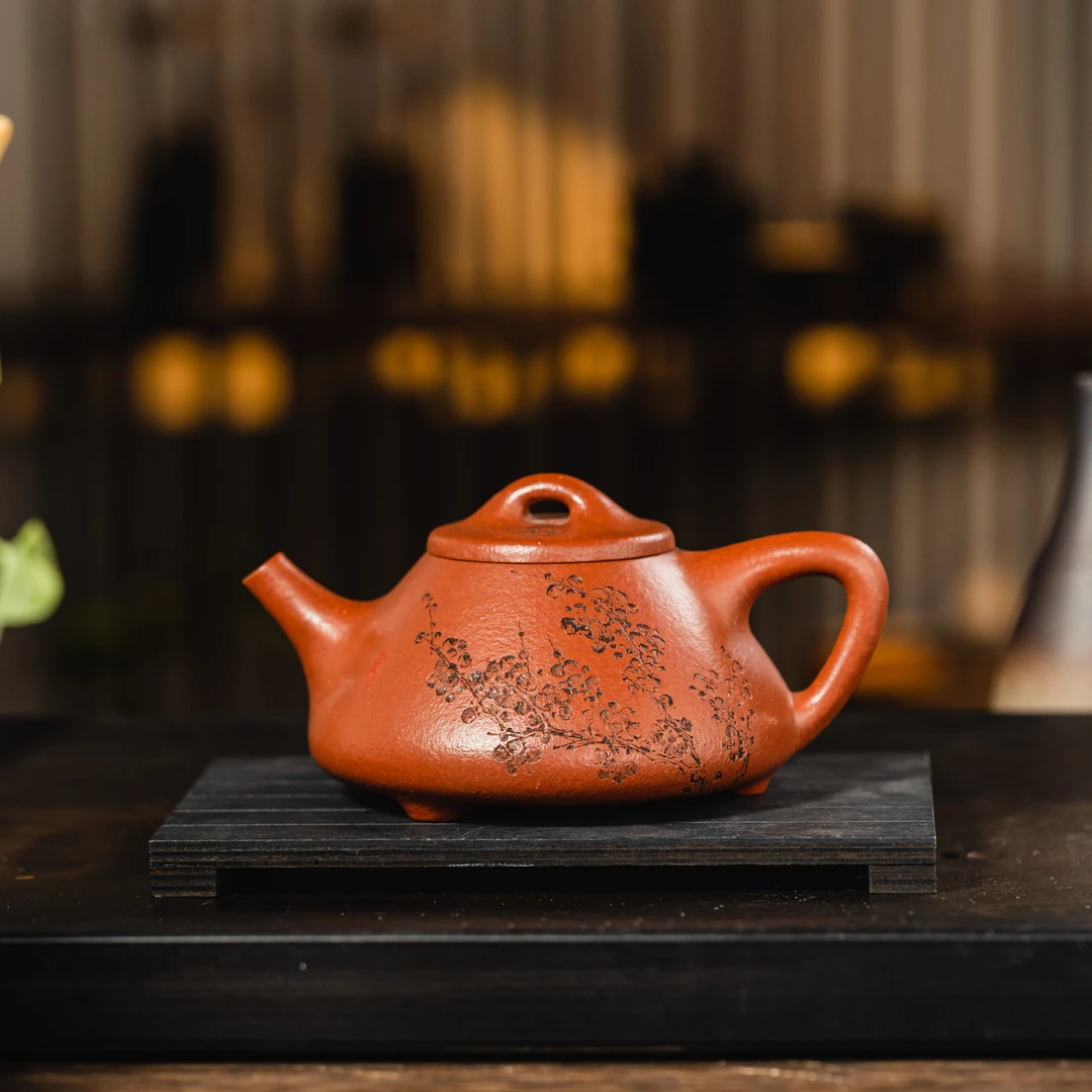 YL-083   宜兴手工紫砂 子冶石瓢