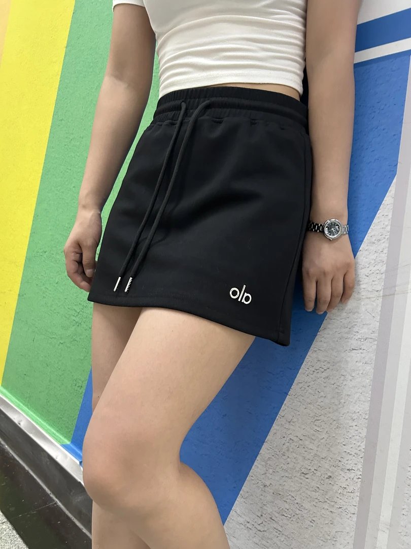 高腰系带防走光休闲运动韩系辣妹显高显瘦百搭A字包臀半身裙裤