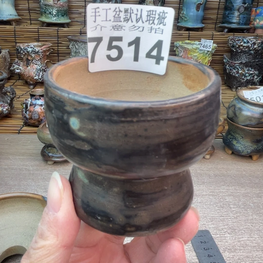手工花盆默认瑕疵完美者勿拍
