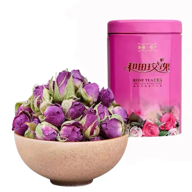 和田重瓣红玫瑰花茶干玫瑰天然红玫瑰花茶蕾80g养生花草茶